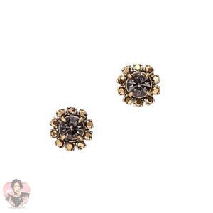 JCREW Crystal Button Earrings